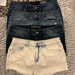 Lot of 4 denim jean shorts size 6- Aero/Express